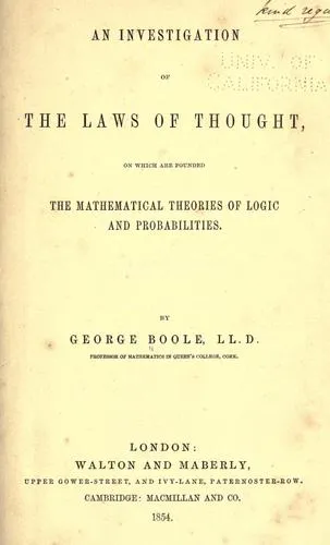 Capa do livro de *George Boole*